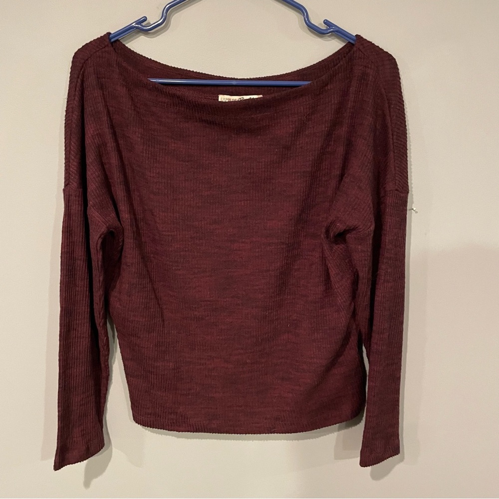 Purple Express off the Shoulder Top